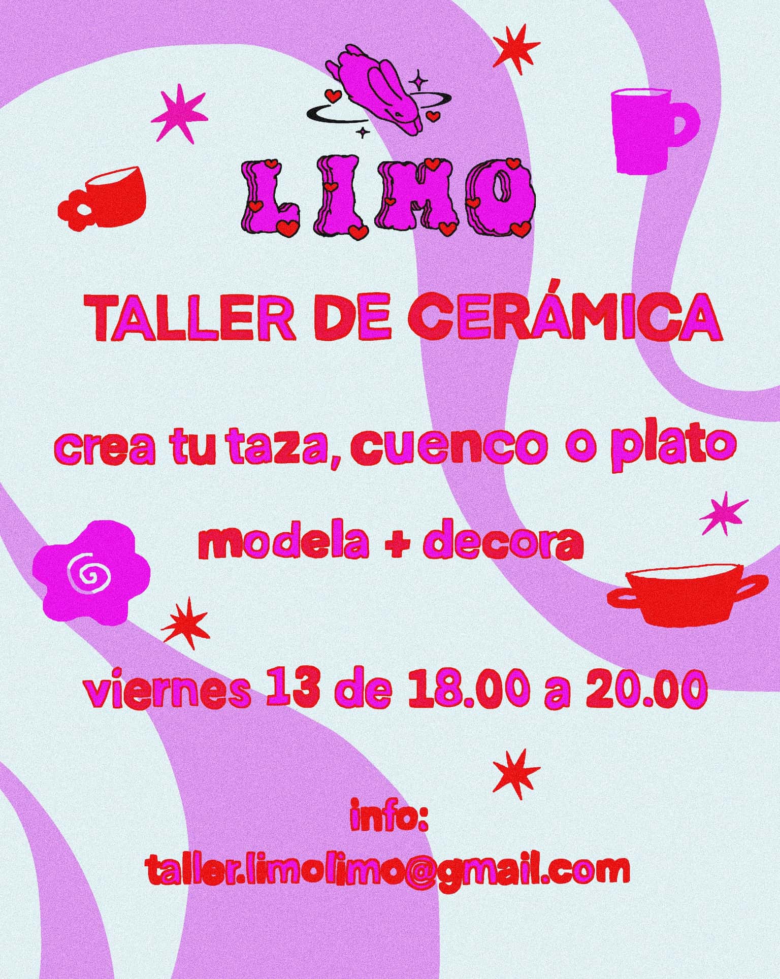 Taller de cerámica: crea tu taza, cuenco o plato