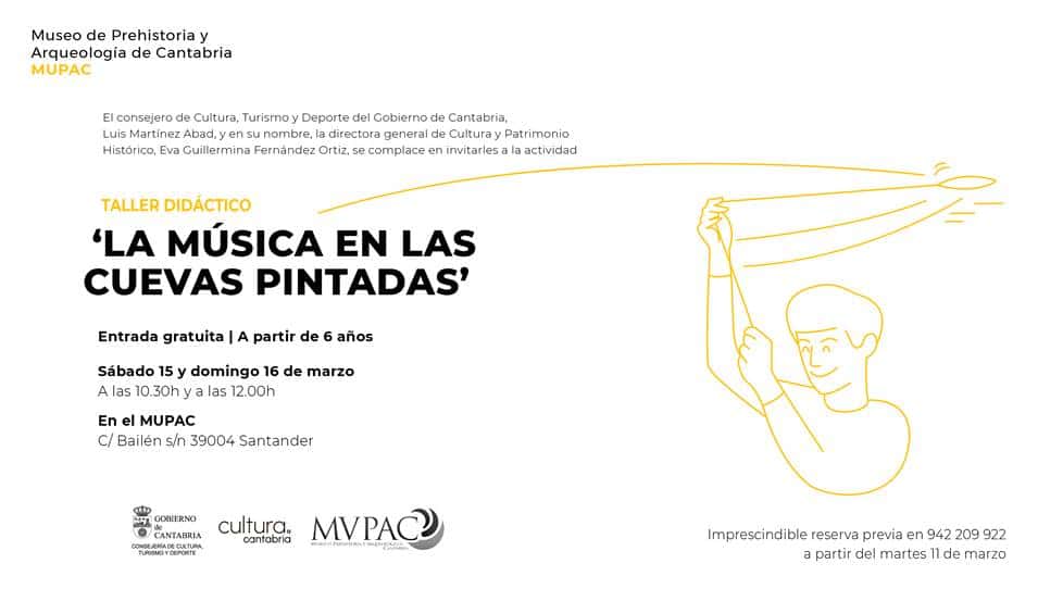 "La música en las cuevas pintadas", taller infantil