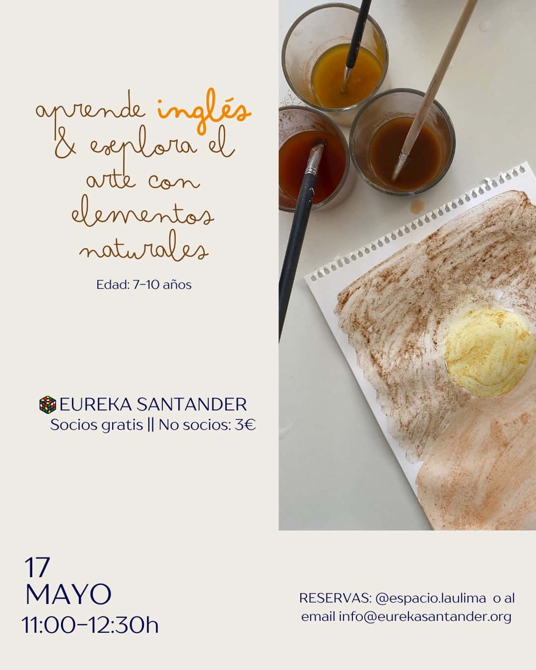 Taller de acuarela: "Aprende inglés y explora el arte con elementos naturales"
