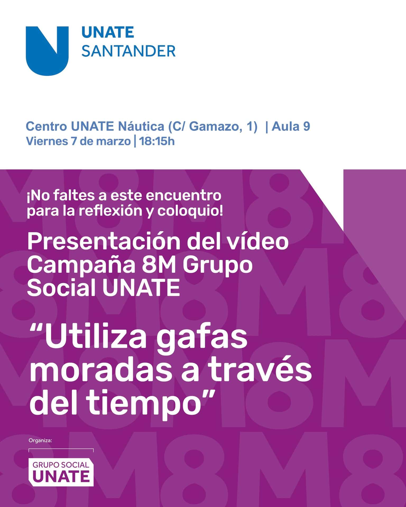 "Utiliza gafas moradas a través del tiempo", presentación del vídeo y coloquio