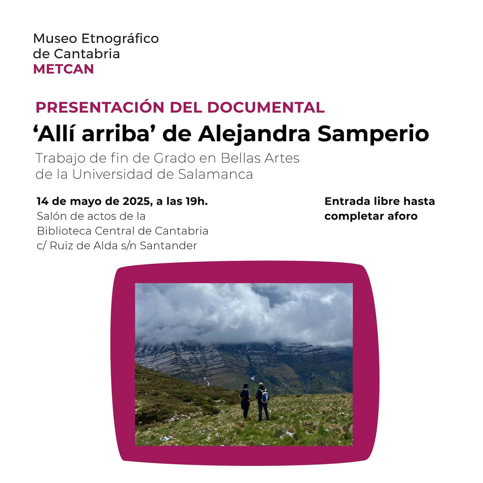 Presentación del documental de Alejandra Samperio "Allí arriba"