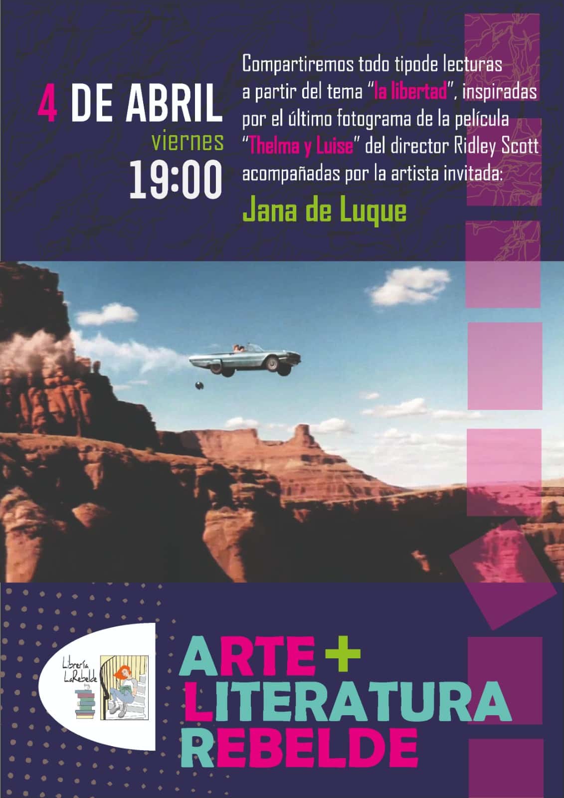 Arte y Literatura Rebelde: encuentro en torno a la libertad, con Jana de Luque