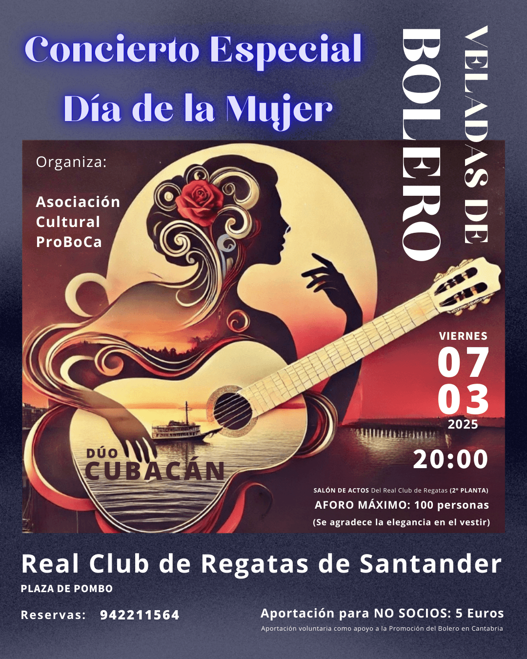 "Veladas de bolero", concierto especial Día de la Mujer