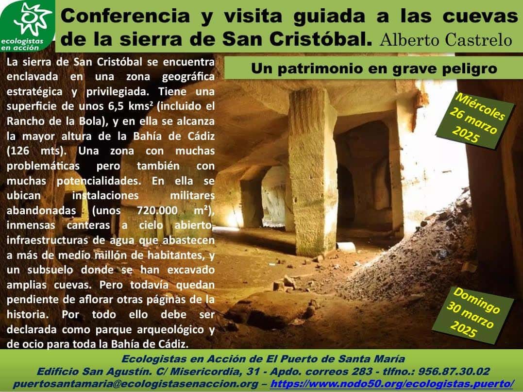 Charla sobre las cuevas-cantera de la Sierra San Cristóbal