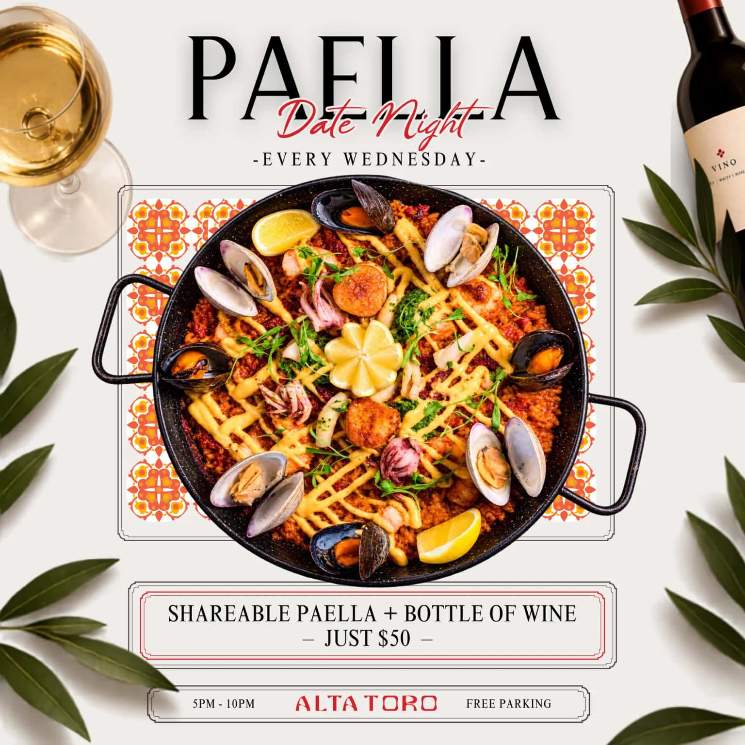 Paella & Wine Date Night