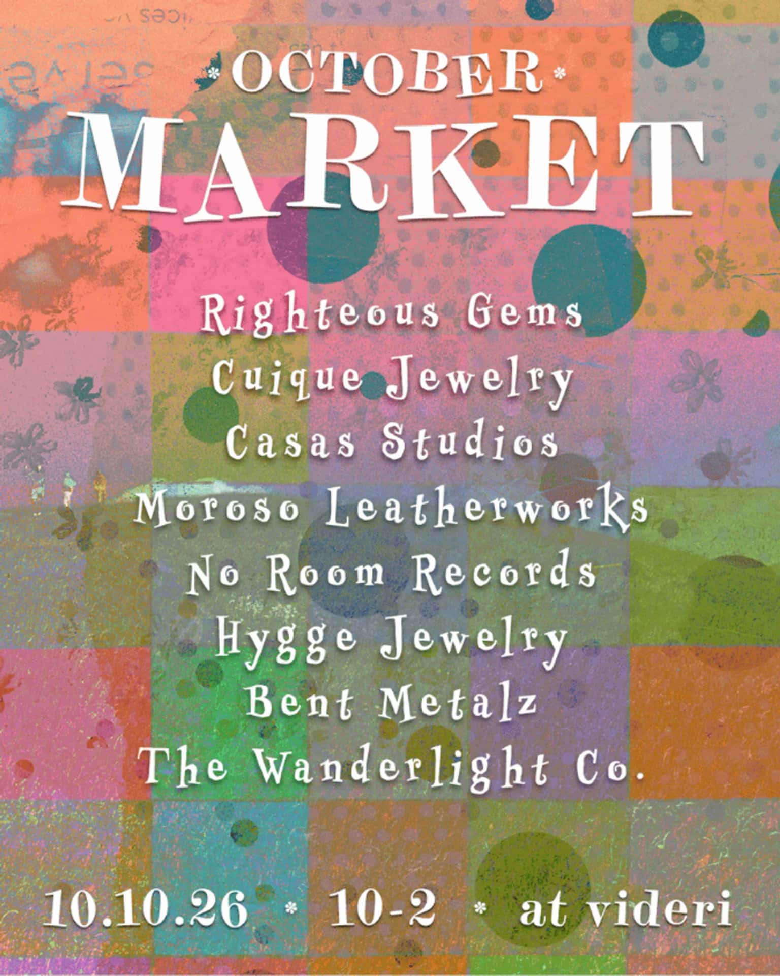 October Market on the Videri Patio