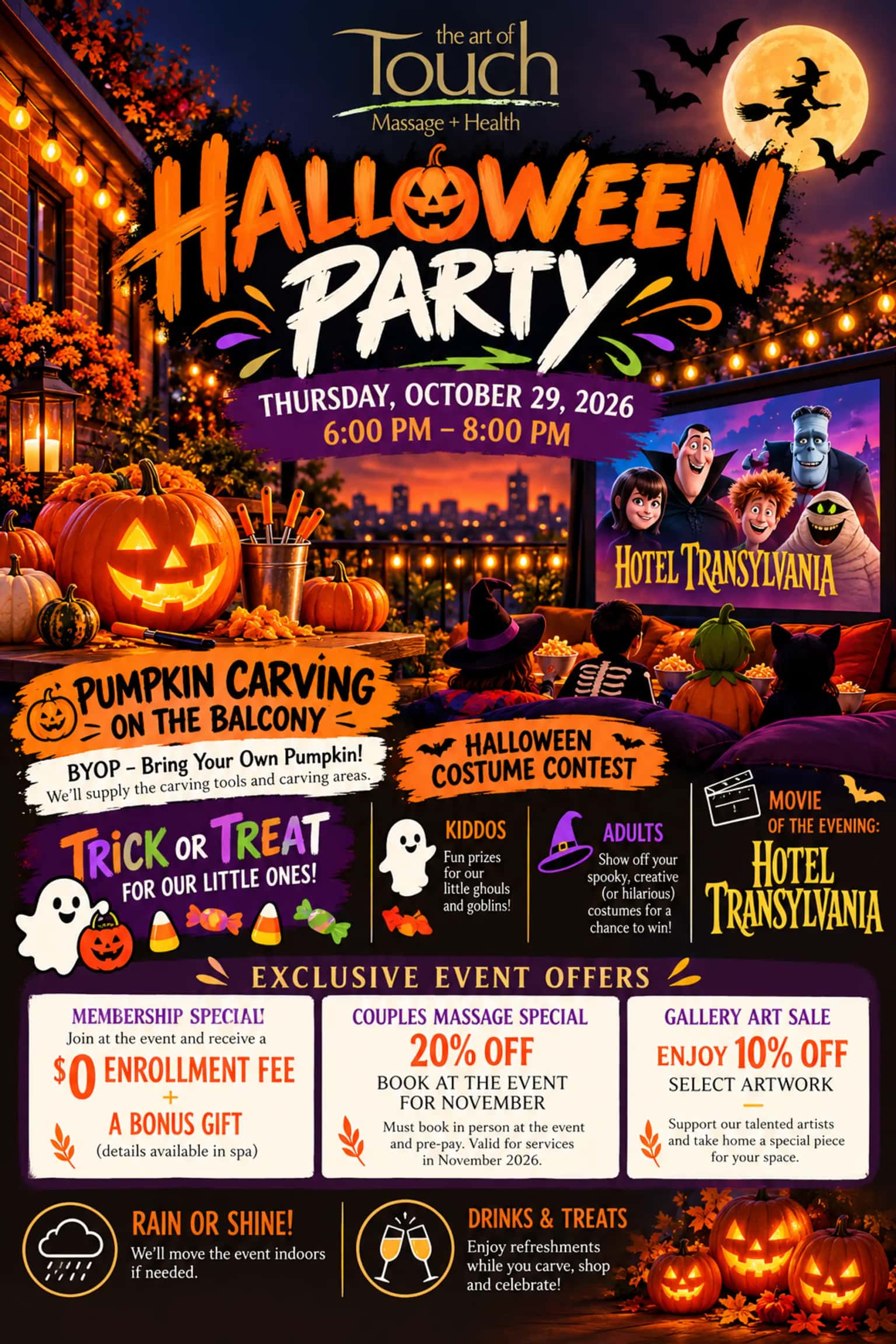 The Art of Touch Halloween Party and Movie Night