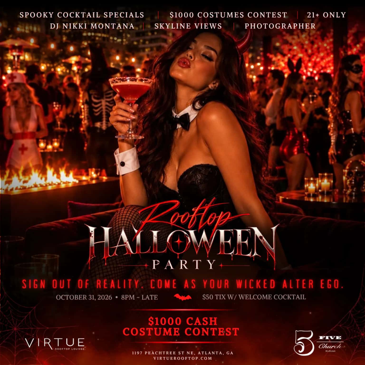 Virtue Rooftop Halloween Party