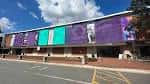 Fachada exterior del VAPA Center con murales coloridos bajo cielo despejado