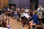 Ensayo de la orquesta en el escenario del Seattle Rep