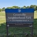 Señal oficial del parque Greenville Neighborhood Park en Hamilton Street