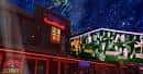 Fachada exterior de Knuckleheads en Kansas City durante la noche