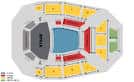 Mapa de distribución de asientos en configuración teatral para eventos