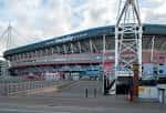 Fachada exterior del Principality Stadium desde Westgate Street