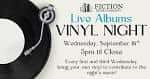 Evento de noche de vinilos en vivo con decoración temática