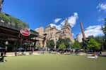 Vista panorámica del Pearl District con su plaza central y arquitectura histórica