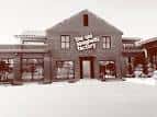 Fachada exterior del Old Spaghetti Factory en Phoenix con nieve