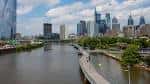 Vista panorámica del río Schuylkill y la ciudad de Filadelfia desde el sendero