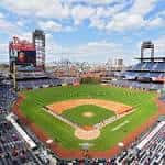 Vista panorámica del Citizens Bank Park durante un partido de béisbol