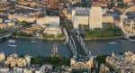 Vista aérea del Southbank Centre junto al río Támesis en Londres