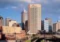 OneAmerica Tower integrado en el skyline de Indianapolis