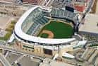 Vista aérea del estadio Target Field mostrando su estructura y alrededores