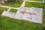 Plaza de skate en el parque Glenhaven desde una vista aérea