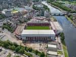 Vista aérea del estadio The City Ground en Nottingham