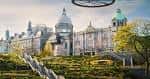 Panorámica de Union Terrace Gardens con edificios históricos al fondo