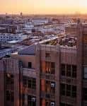 Vista panorámica desde la azotea del Bok Building al atardecer