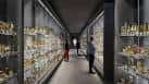 Pasillo del Hunterian Museum con vitrinas de exhibición