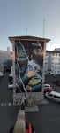 Mural de arte urbano 'Guardia Civil' de Diego As en un edificio cercano a la Praza de Bretaña.