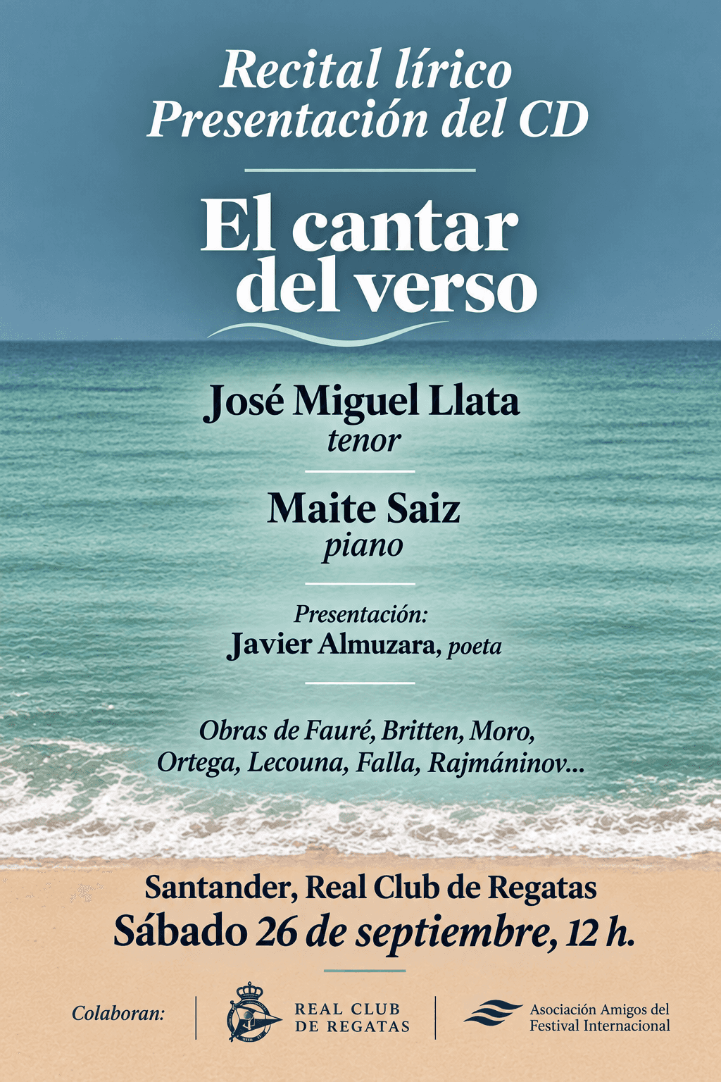 Recital lírico y presentación del CD 'El cantar del verso'