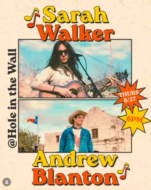 Songwriter's Happy Hour ft. Sarah Walker & guest Andrew Blanton