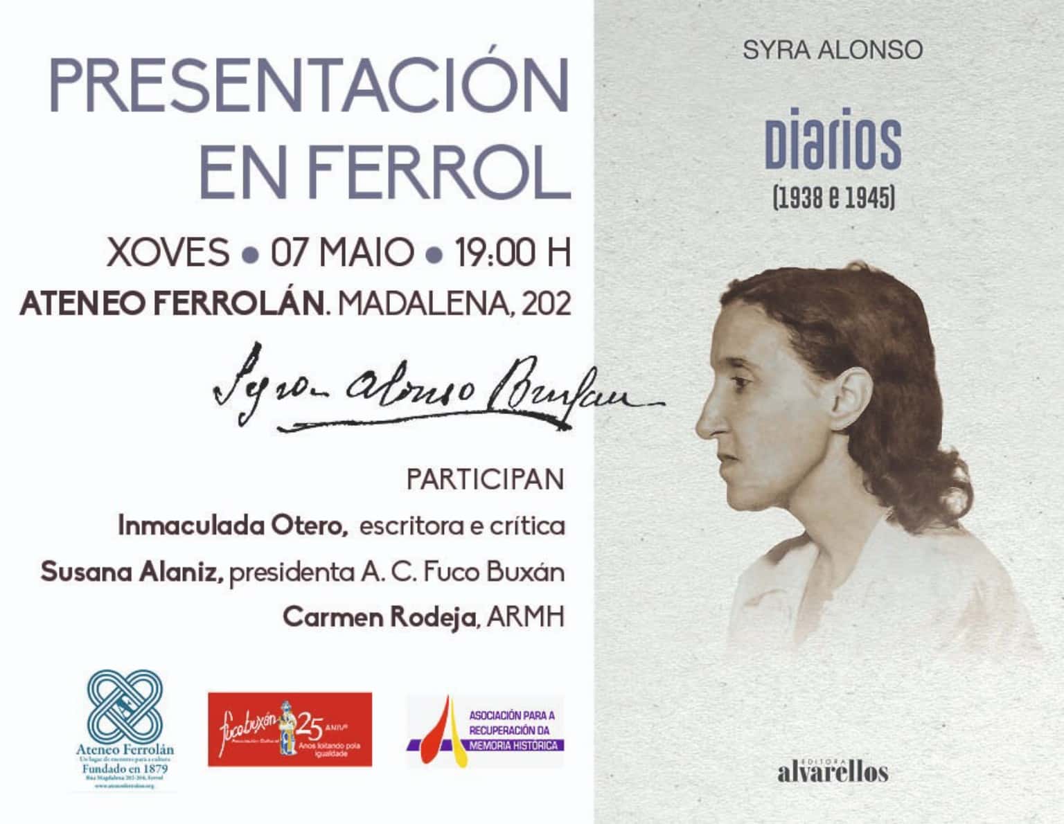 Presentación de Diarios (1938 y 1945) de Syra Alonso