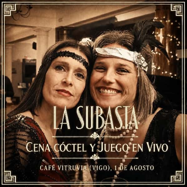 Cena cóctel y juego de rol en vivo La subasta