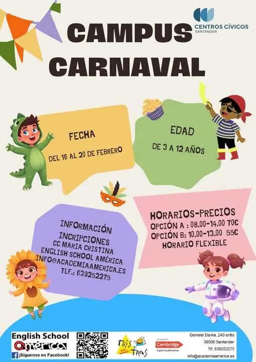 Campus de Carnaval en el Centro Cívico María Cristina