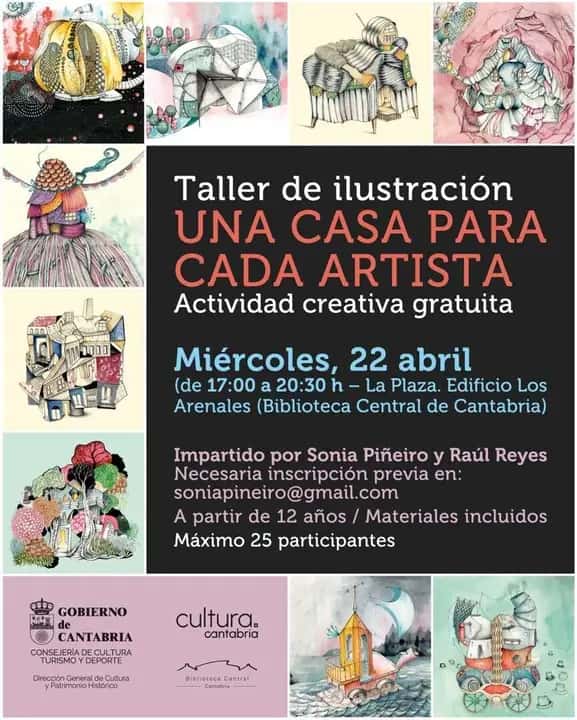 Taller de ilustraciones sobre la muestra 'Una casa para cada artista'