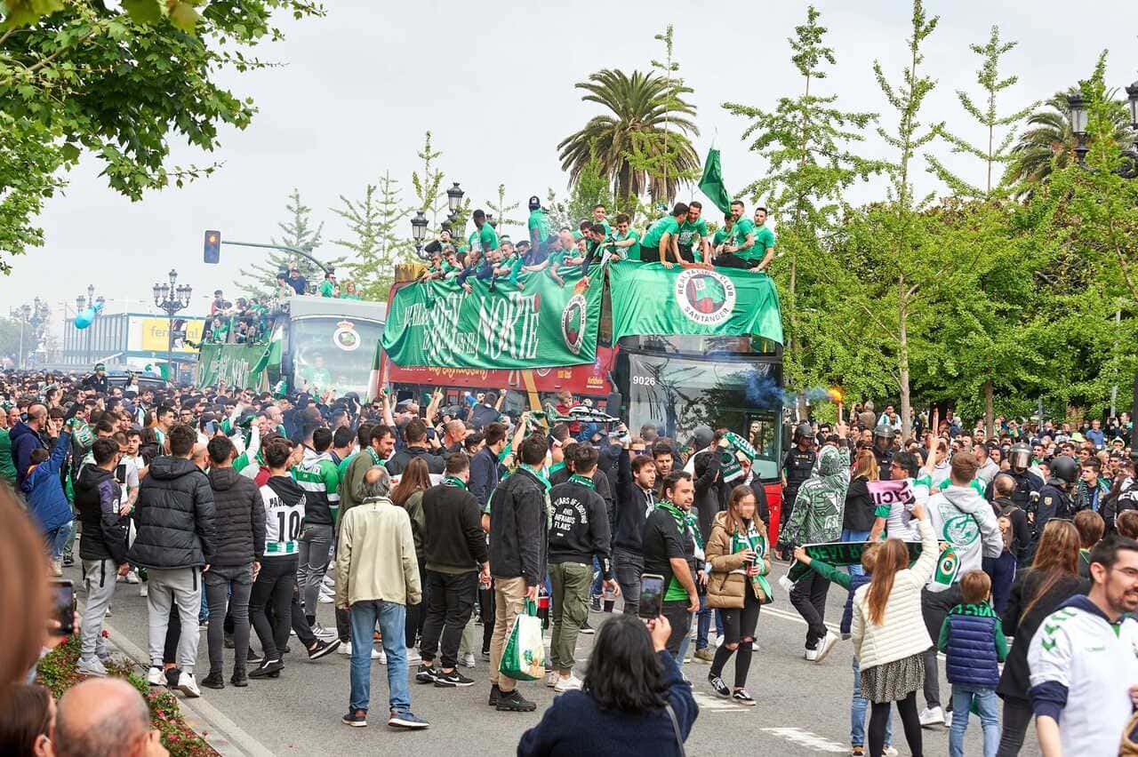 Celebración del ascenso del Real Racing Club