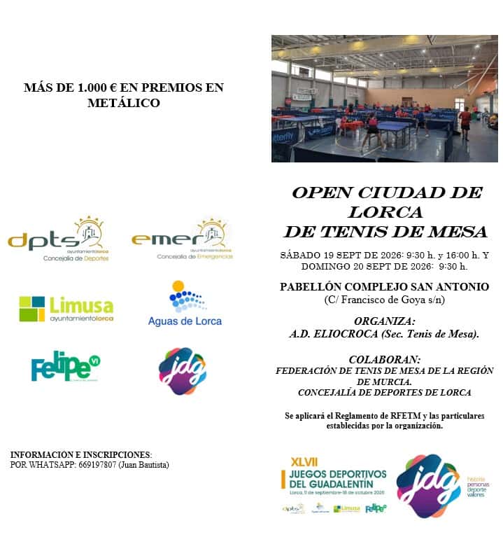 Open Ciudad de Lorca - Tenis de Mesa