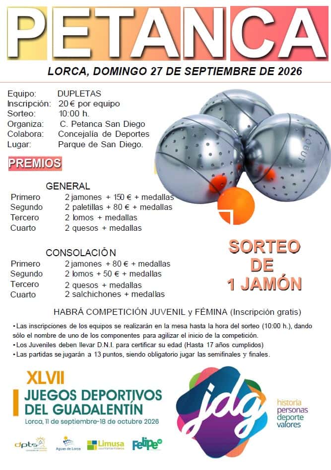Trofeo de Petanca - Juegos Deportivos del Guadalentin