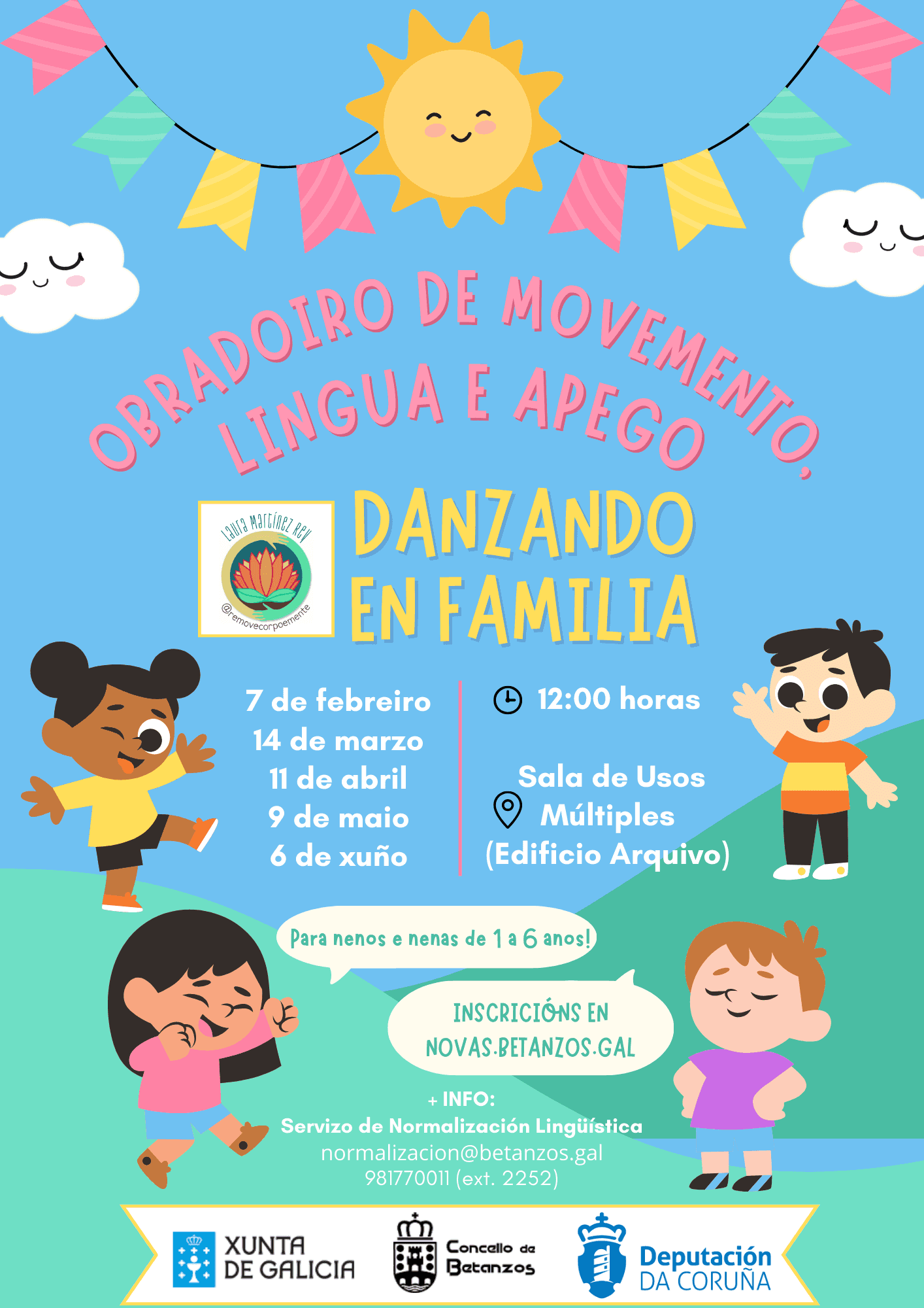 Obradoiro de movemento, lingua e apego: danzando en familia