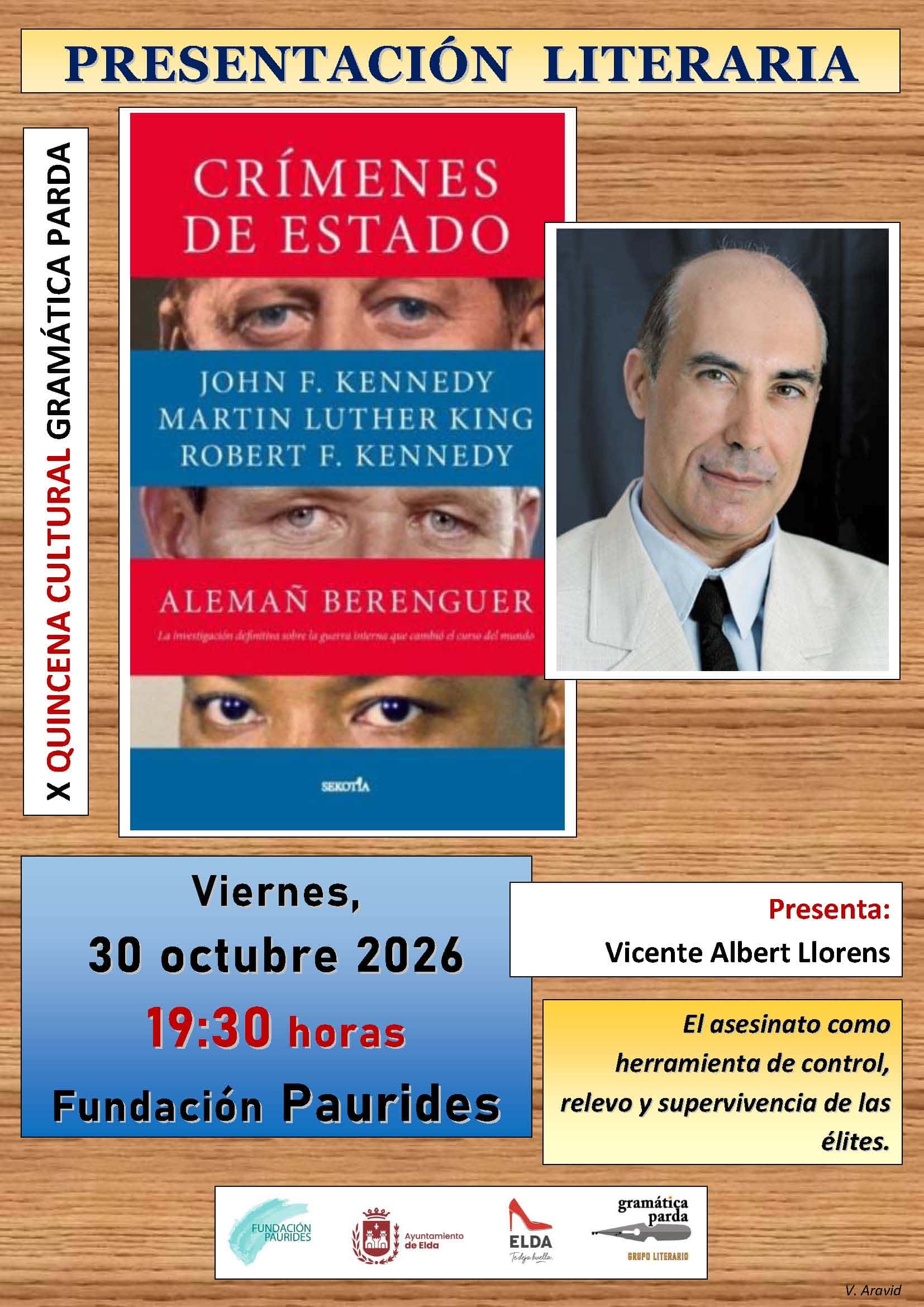 X Quincena Cultural Gramática Parda. Zapatos de mujer. Presentación literaria de Crímenes de Estado