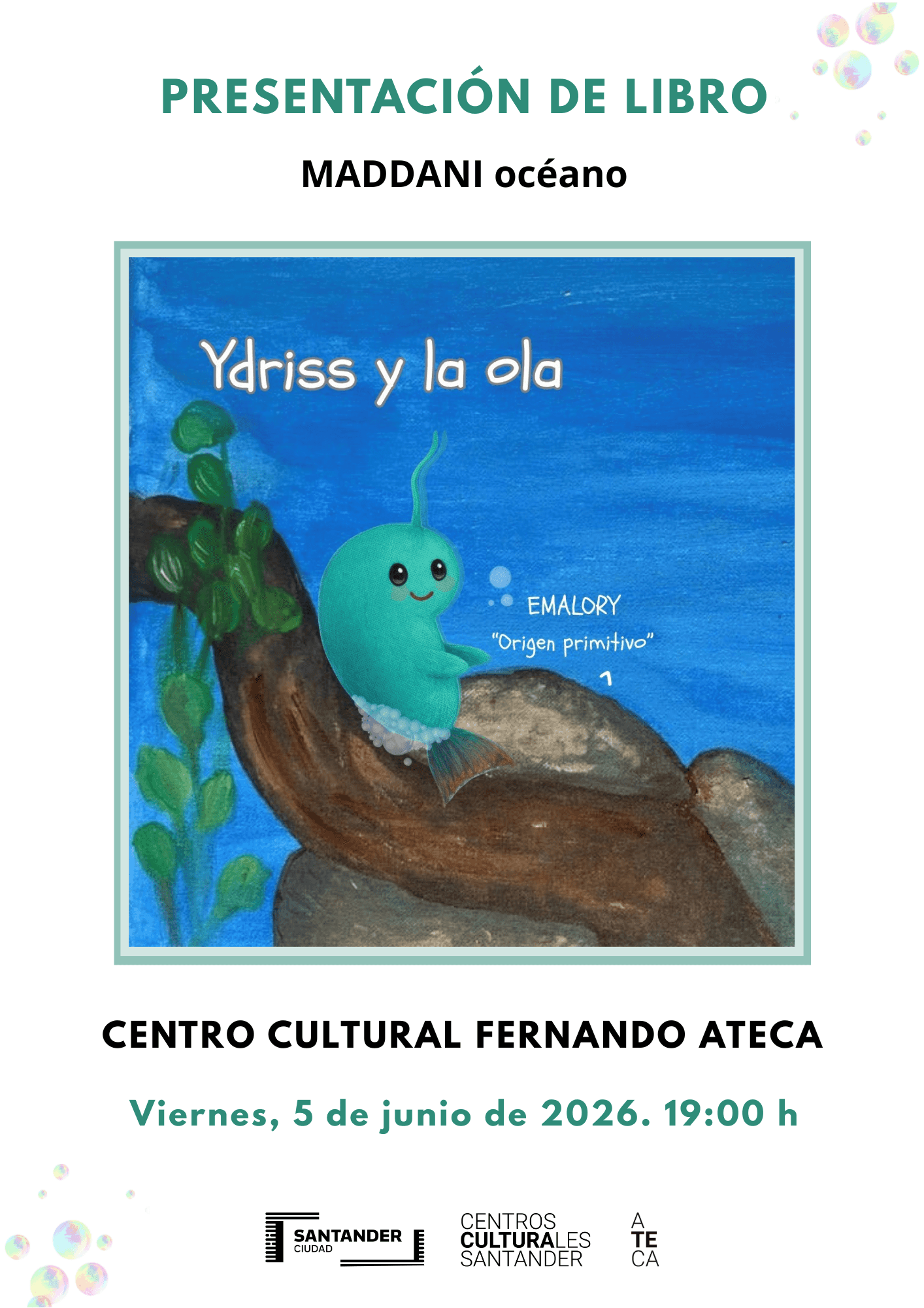 Presentación del libro Ydriss y la ola de MADDANI Océano