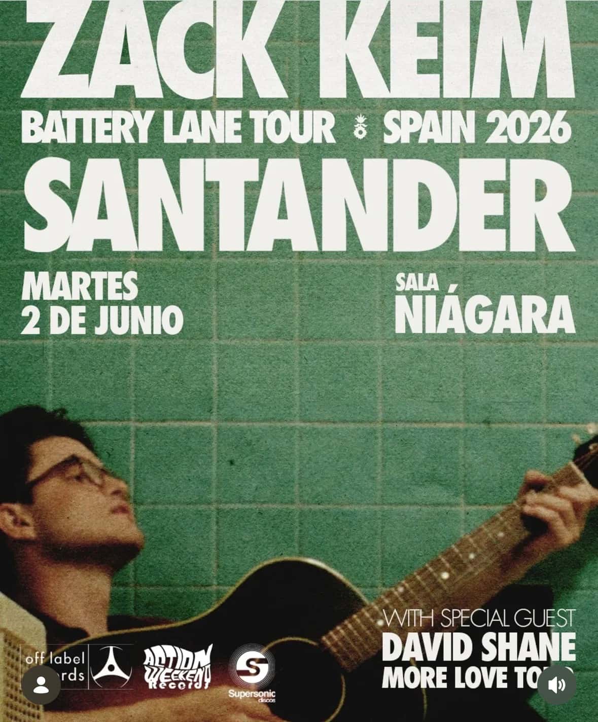 Zack Keim en concierto - Battery Lane Tour
