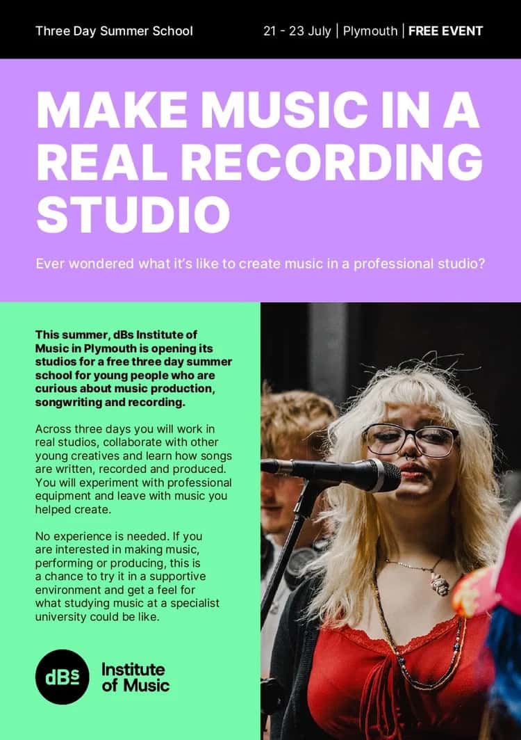 dBs Institute of Music - Three Day Summer School