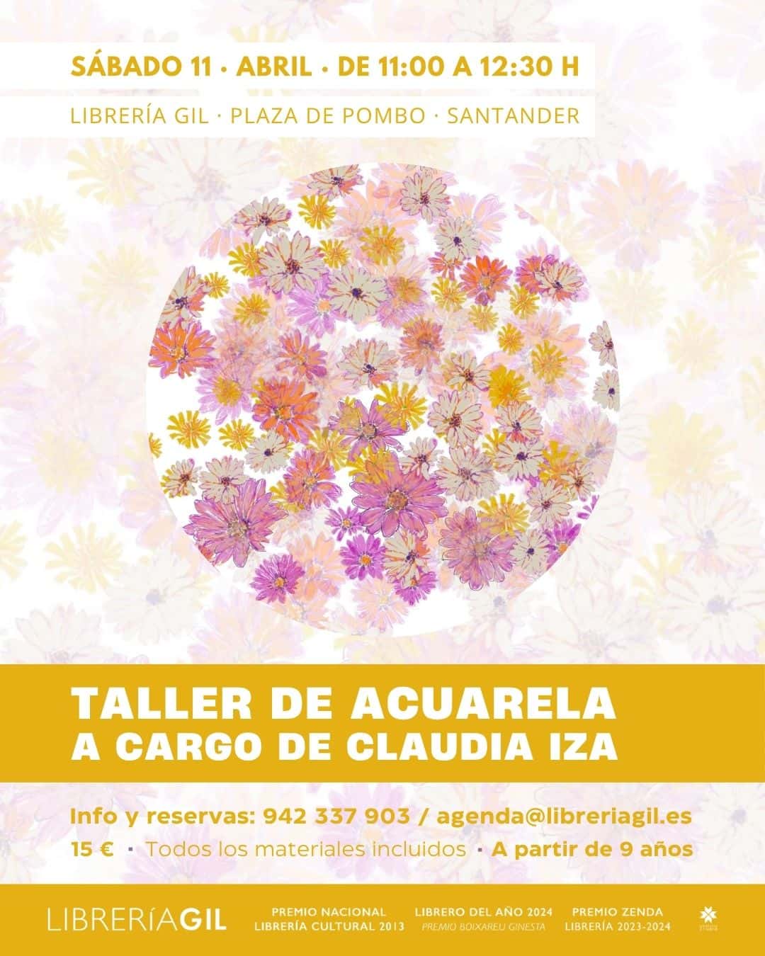 Taller de acuarela a cargo de Claudia Iza