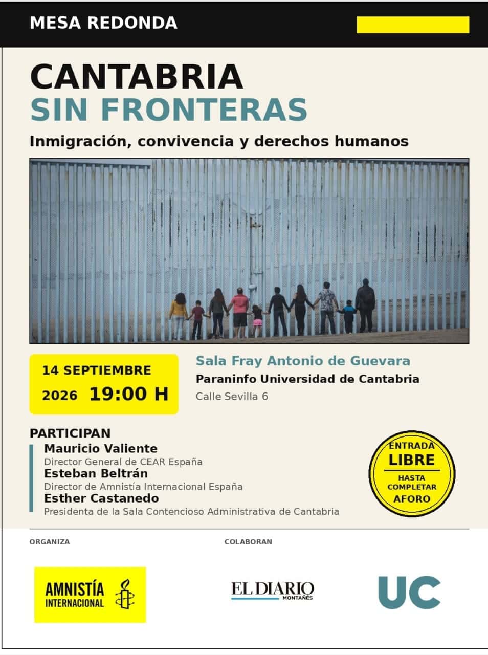 Mesa redonda 'Cantabria sin fronteras: inmigración, convivencia y derechos humanos'