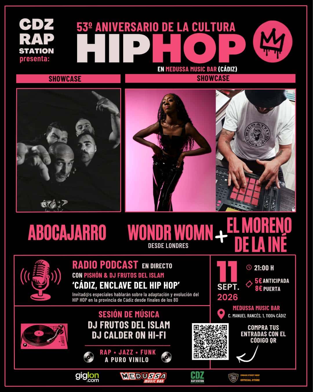 Noche para celebrar los 53 años de historia del hip hop