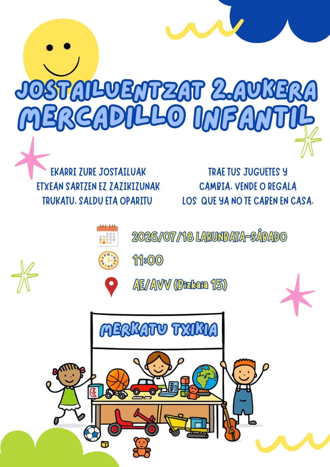 Mercadillo infantil de juguetes